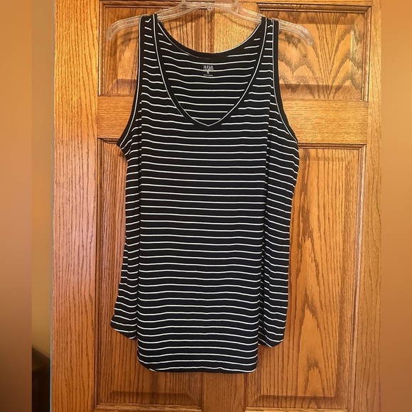 A.n.a. Black and white striped tank - Picture 1 of 6